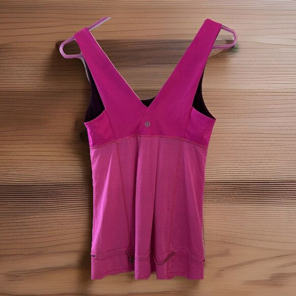 Lululemon‎ Women's Hustle and Bustle Tank Raspberry Glo Light Size 6 - Picture 5 of 7